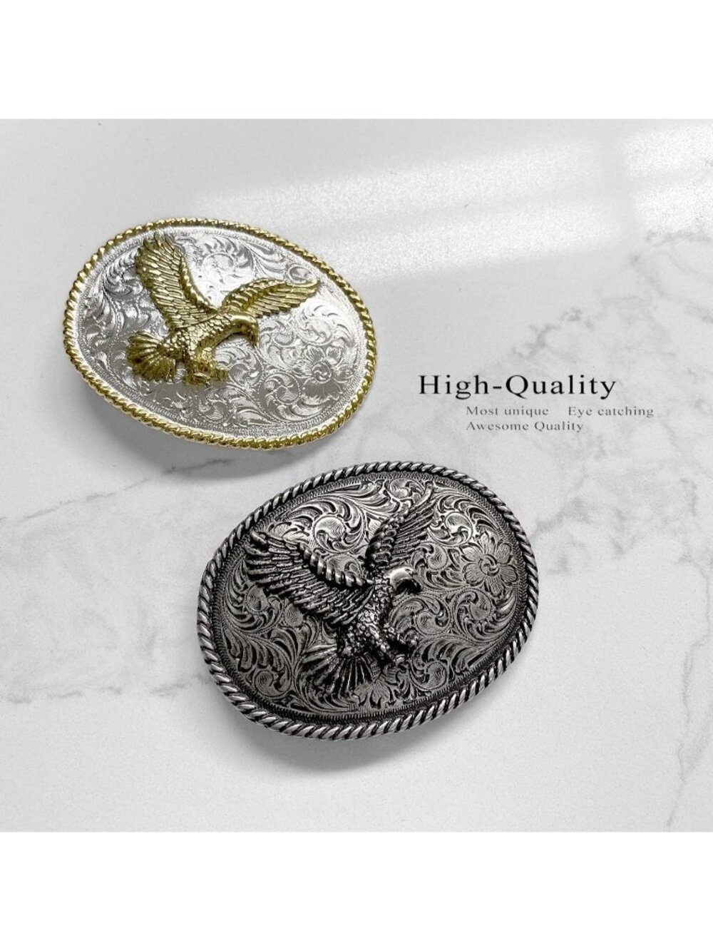 Unisex Antique Silver Gold Dog Bird Star Replacement Belt Buckle Multi-Style - Picture 5 of 6